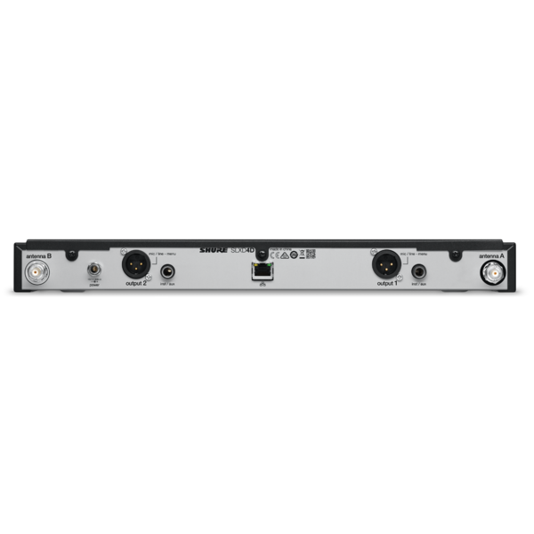 SLXD DIGITAL DUAL-CHANNEL WIRELESS RACKMOUNT RECEIVER / 1RU / RECEIVER COMPONENT ONLY